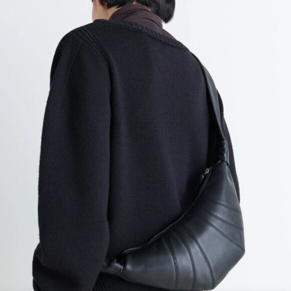 Lemaire  Small Croissant Bag in Asphalt - Picture 1 of 11
